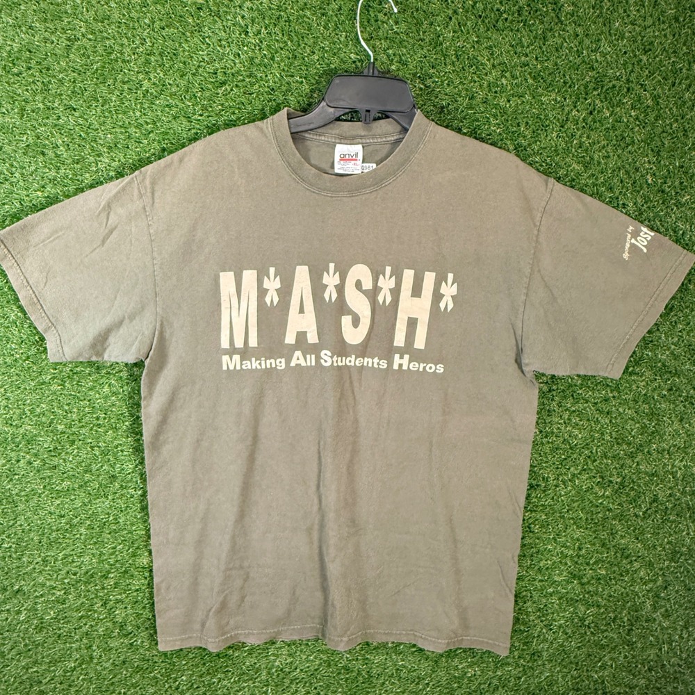 Vintage 1999 MAS*H Parody T-Shirt XL Anvil USA Fabric Student Council Utah Y2K
